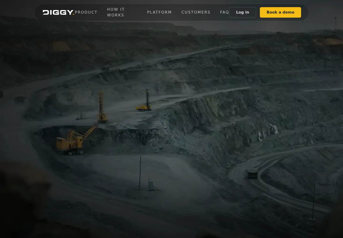 Captured homepage of diggy.app in the current scan