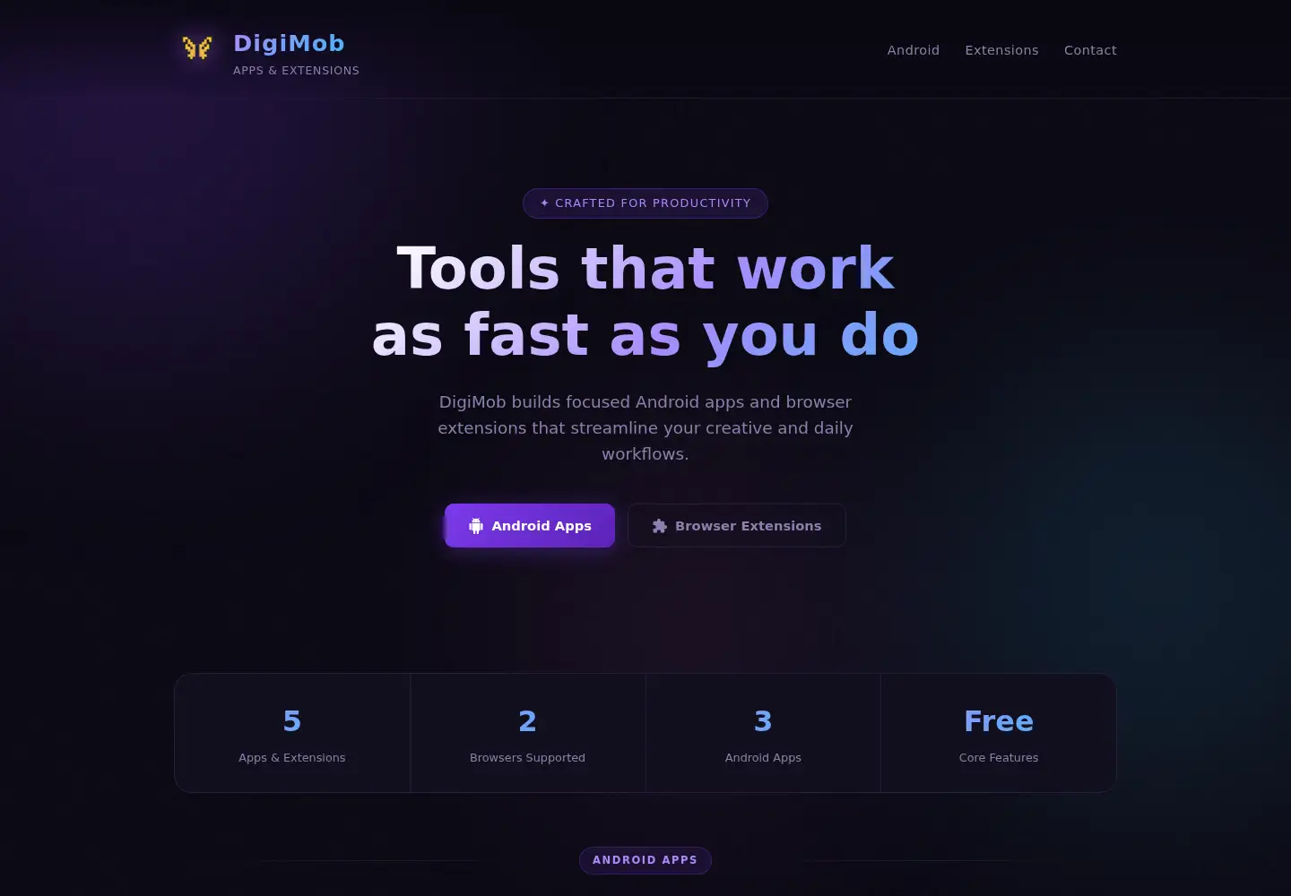 Screenshot of digimob.app