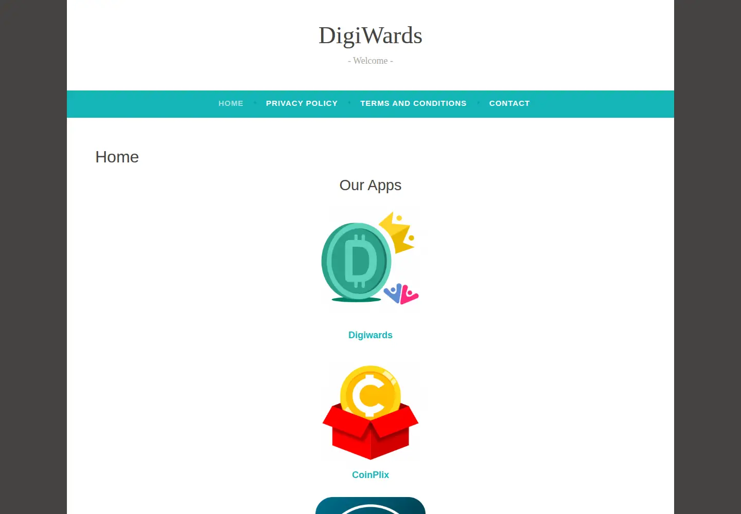 Screenshot of digiwards.app