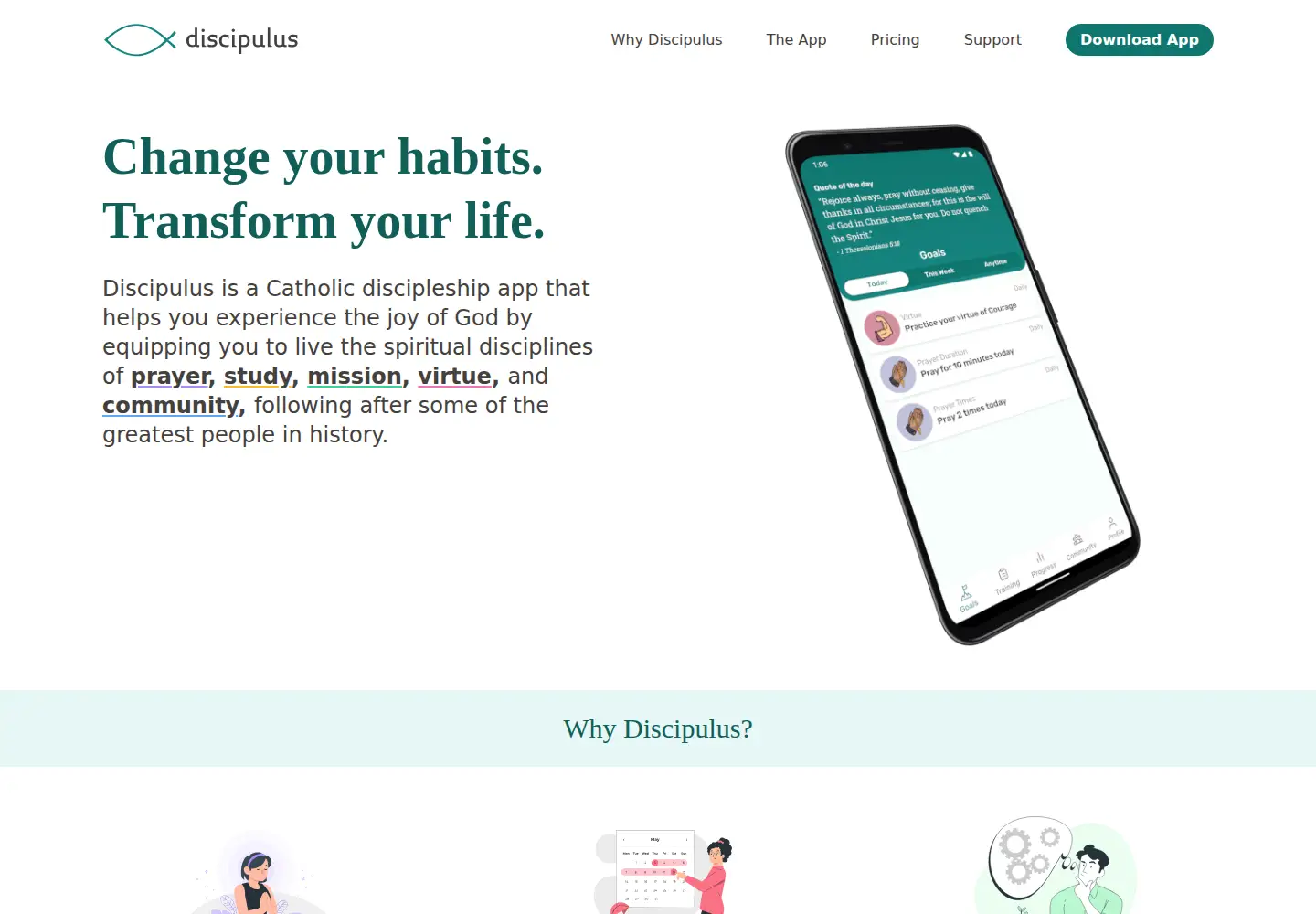 Screenshot of discipulus.app