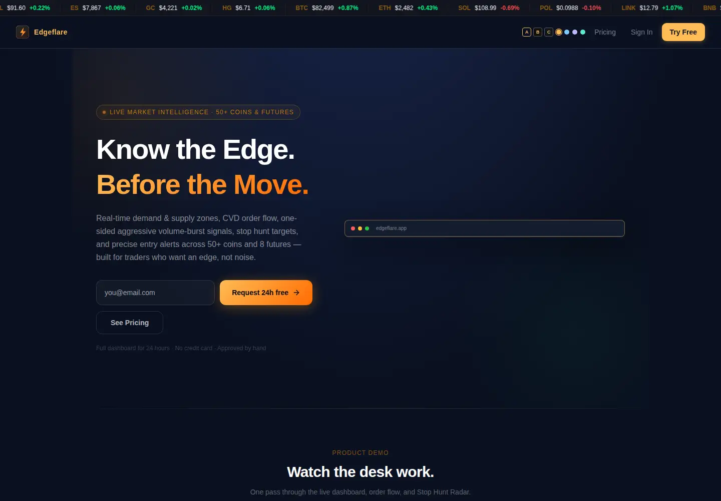 Screenshot of edgeflare.app