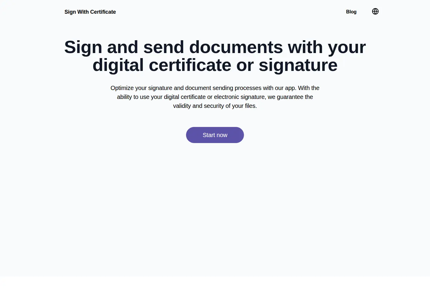 Screenshot of electronicsignature.app