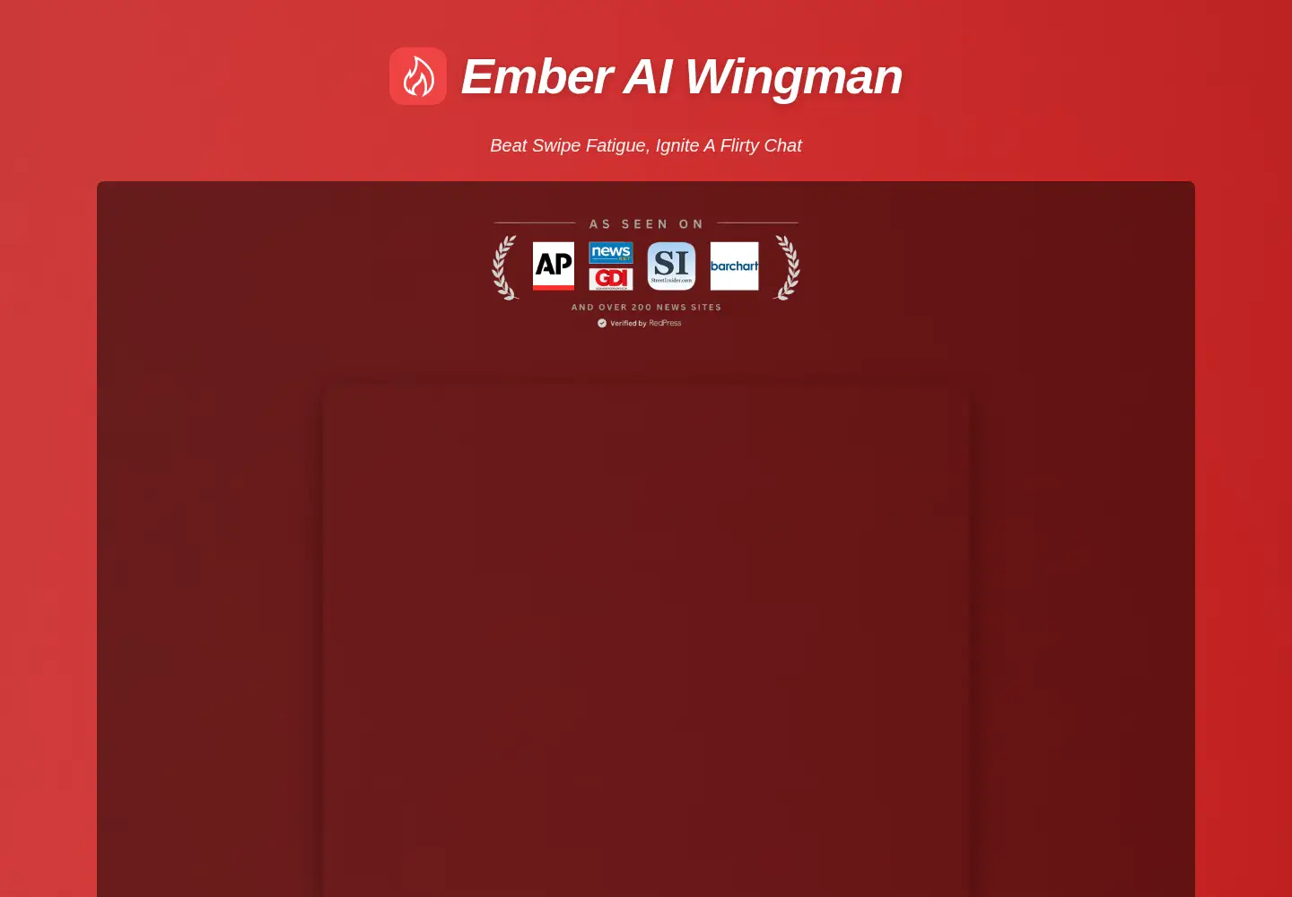 Screenshot of emberaidating.app