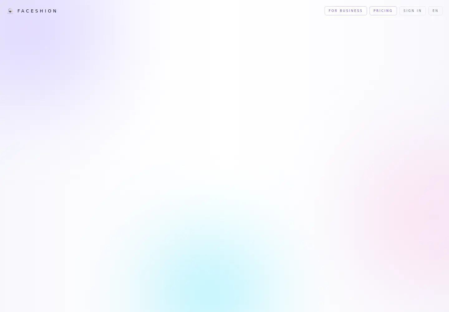 Screenshot of faceshion.app