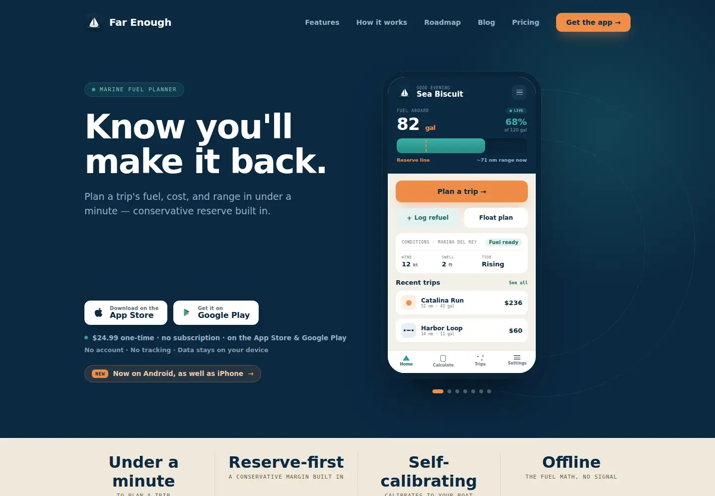 Screenshot of farenough.app