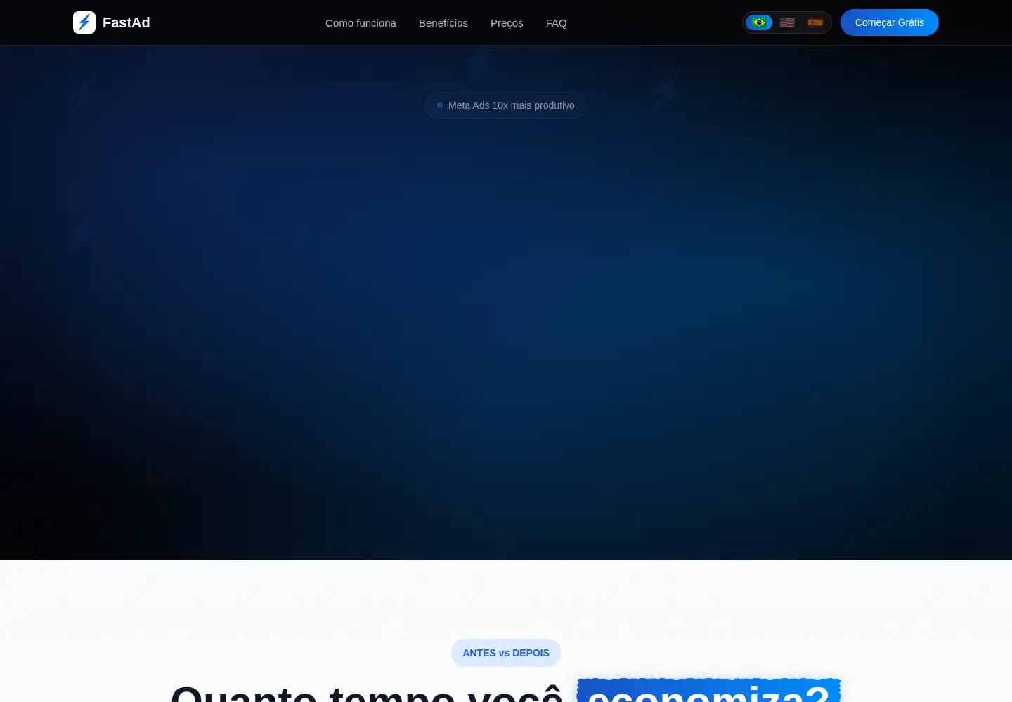 Captured homepage of fastad.app in the current scan