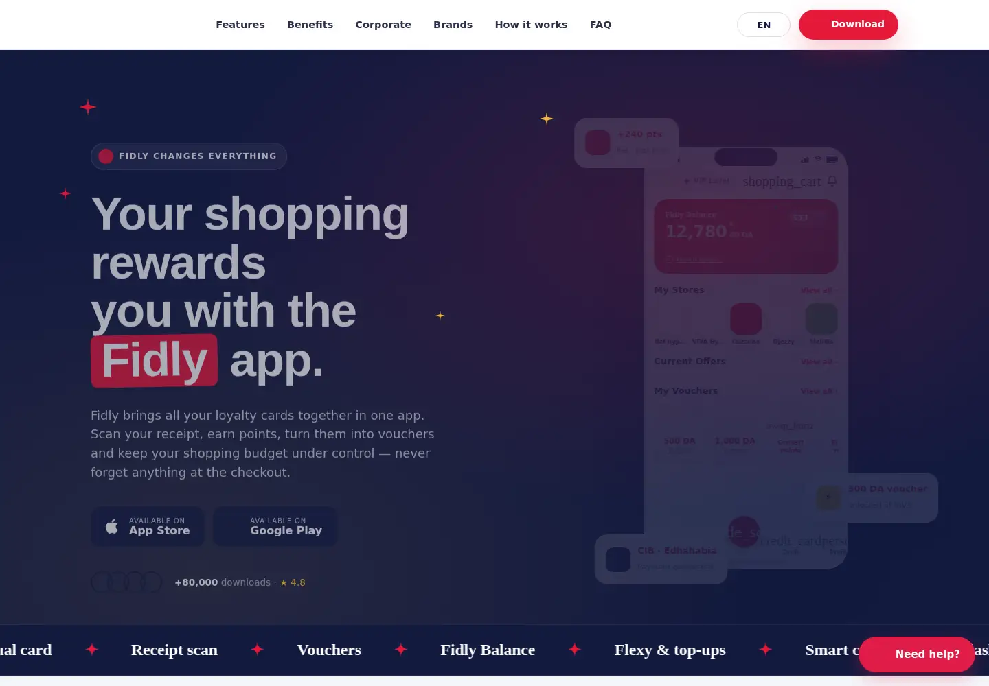 Captured homepage of fidly.app in the current scan