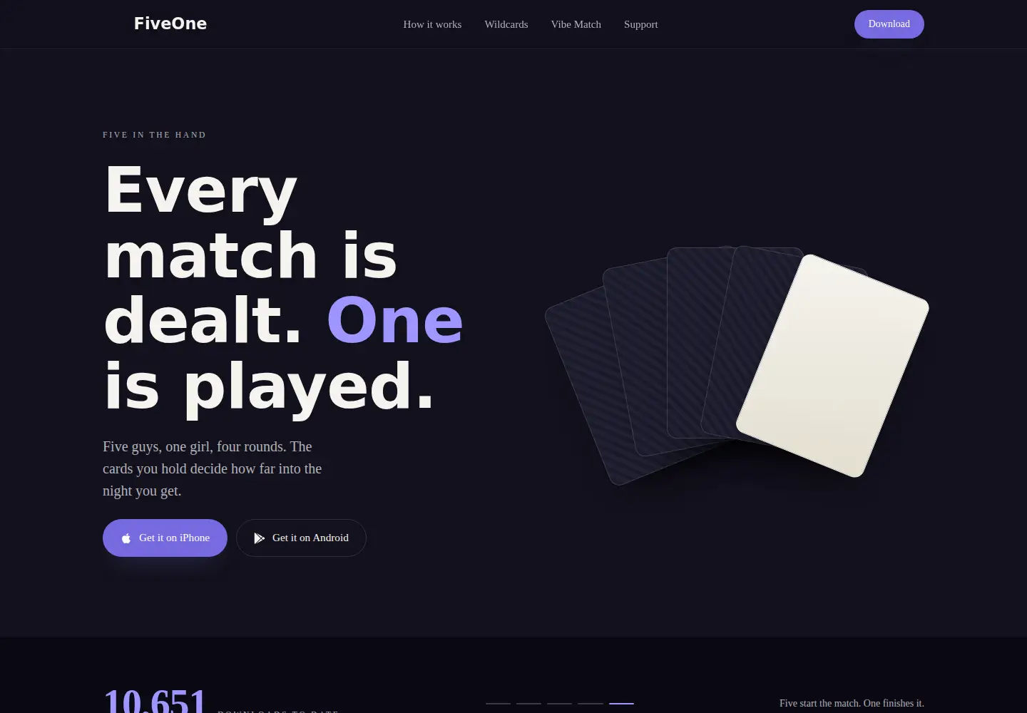 Screenshot of fiveone.app