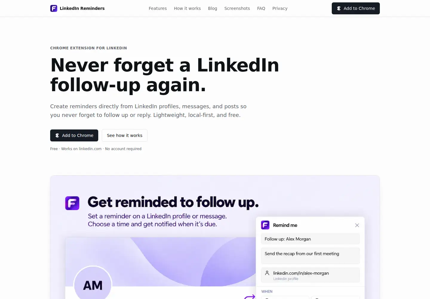 Screenshot of followupreminder.app