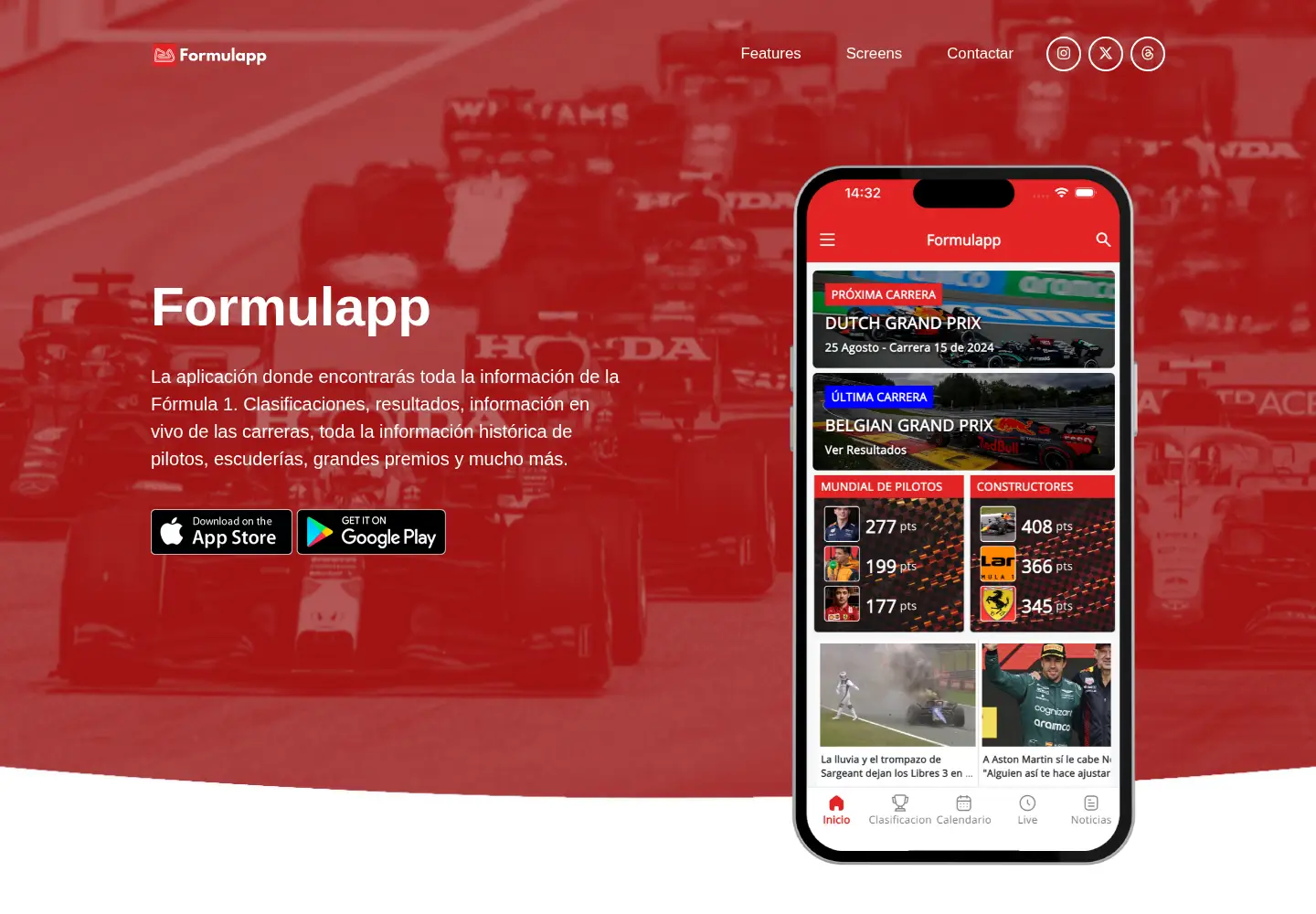 Screenshot of formulapp.app