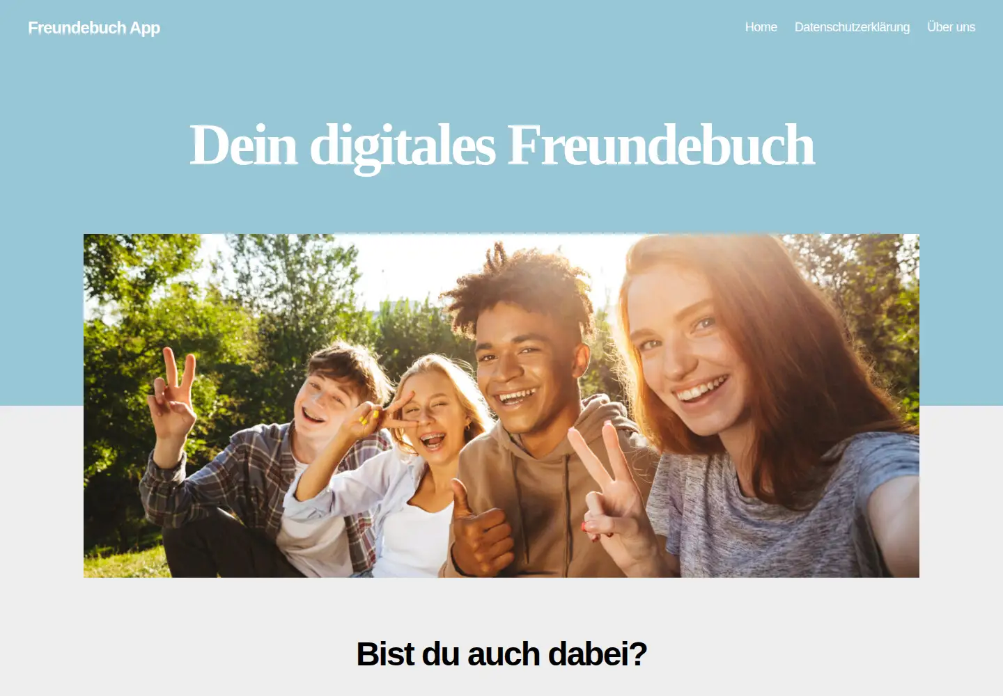 Screenshot of freundebuch.app