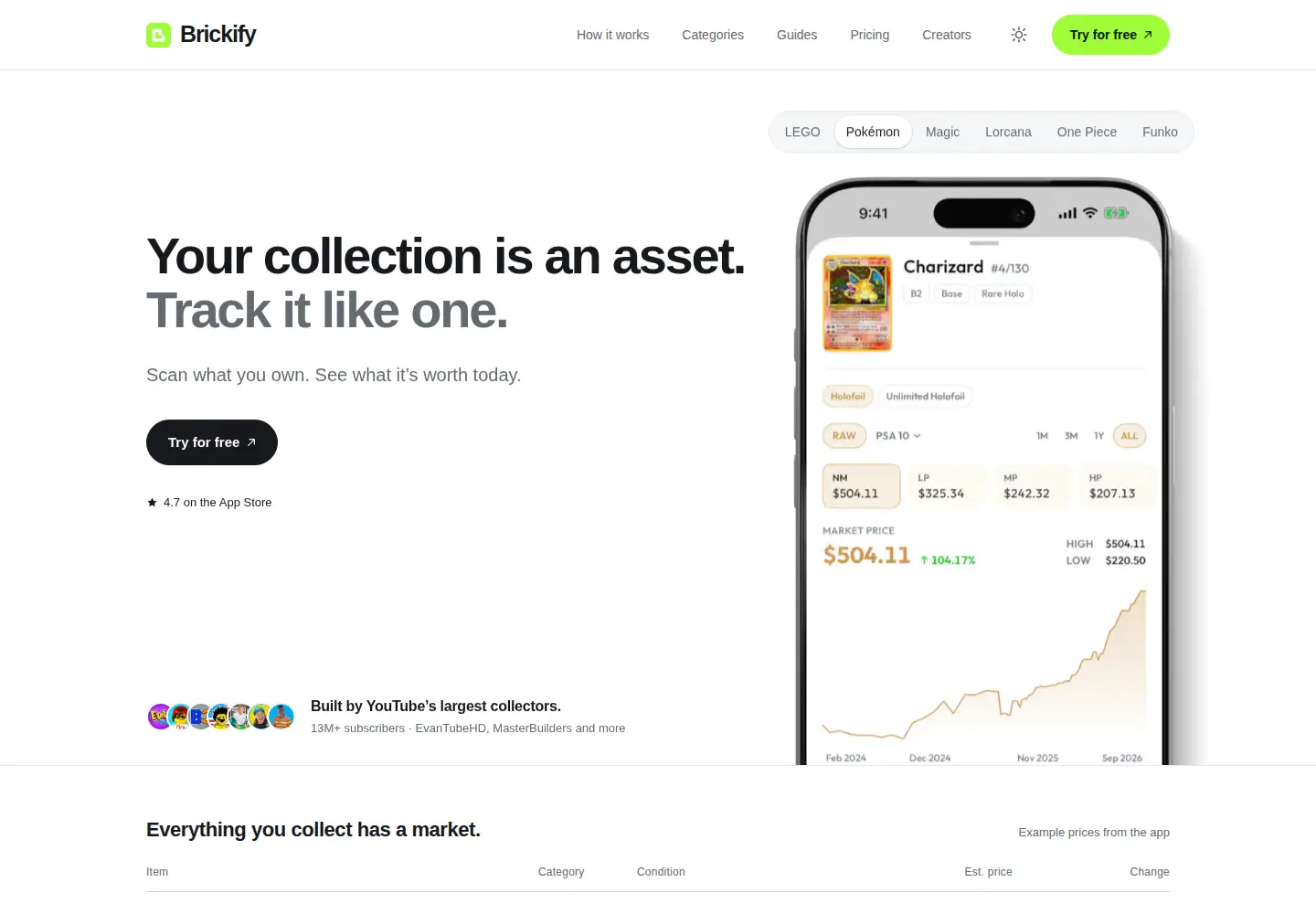 Captured homepage of getbrickify.app in the current scan