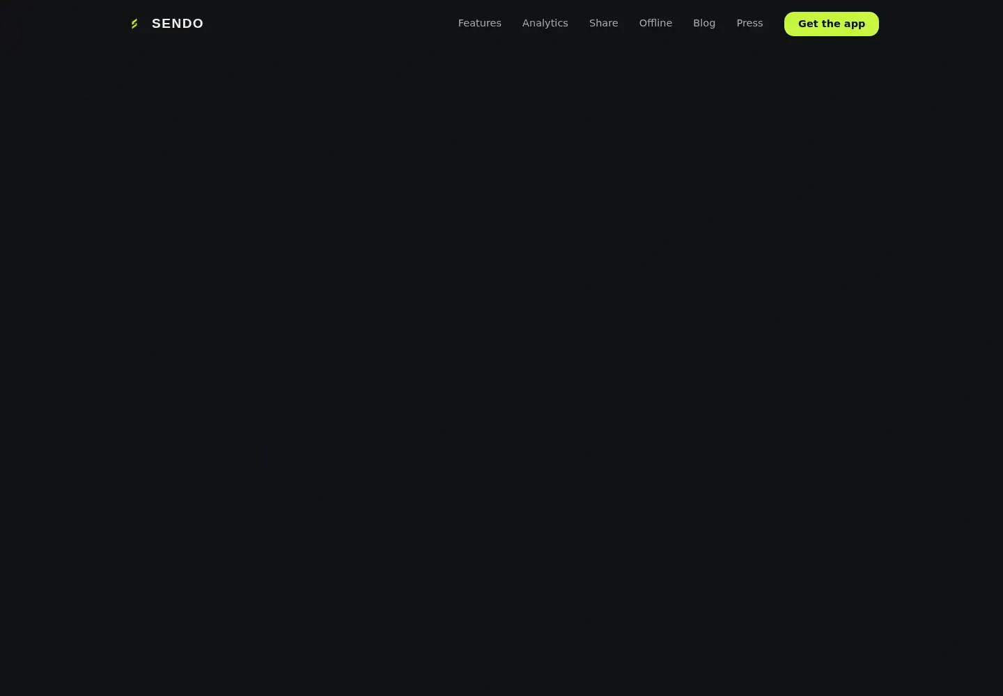 Screenshot of getsendo.app