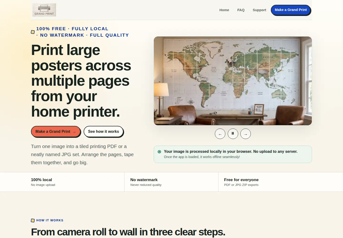 Screenshot of grandprint.app