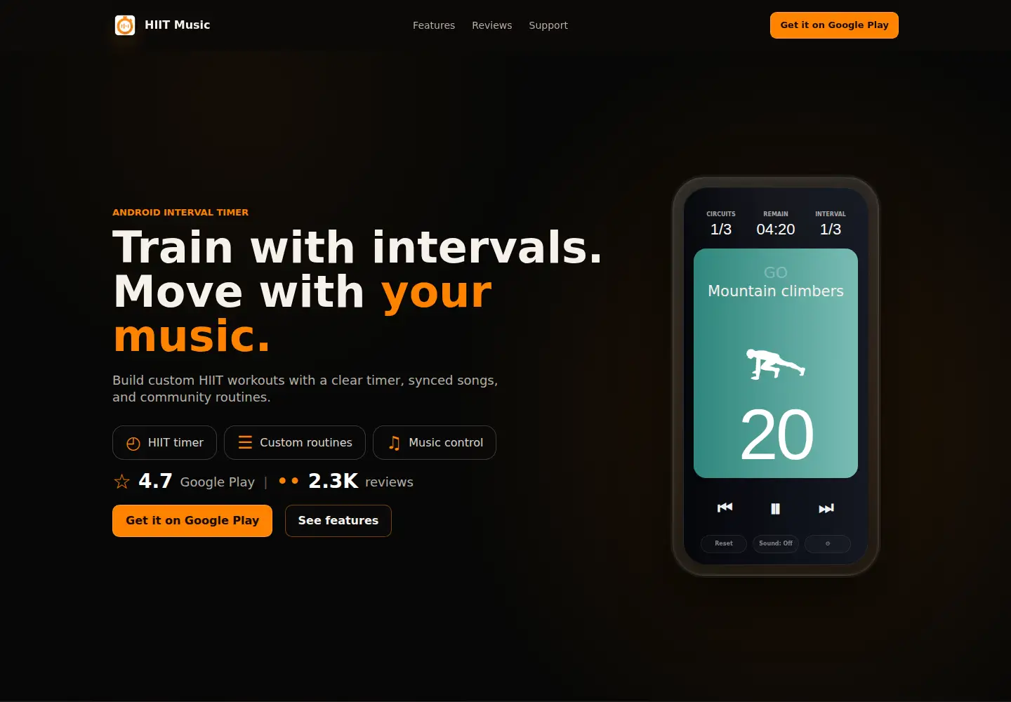 Captured homepage of hiitmusic.app in the current scan