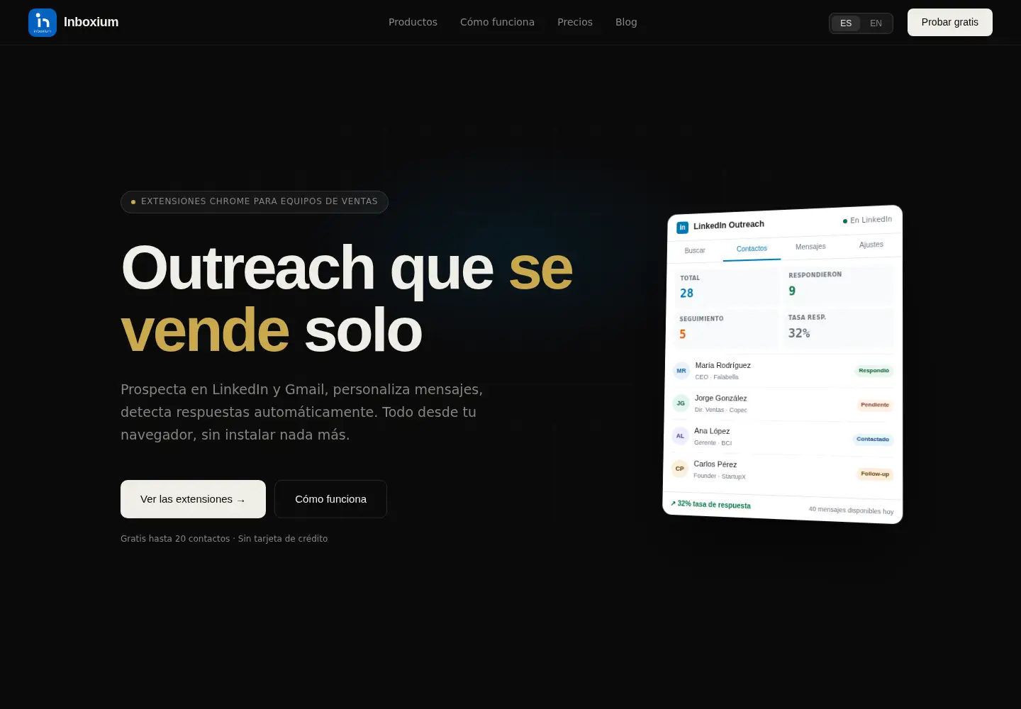 Screenshot of inboxium.app