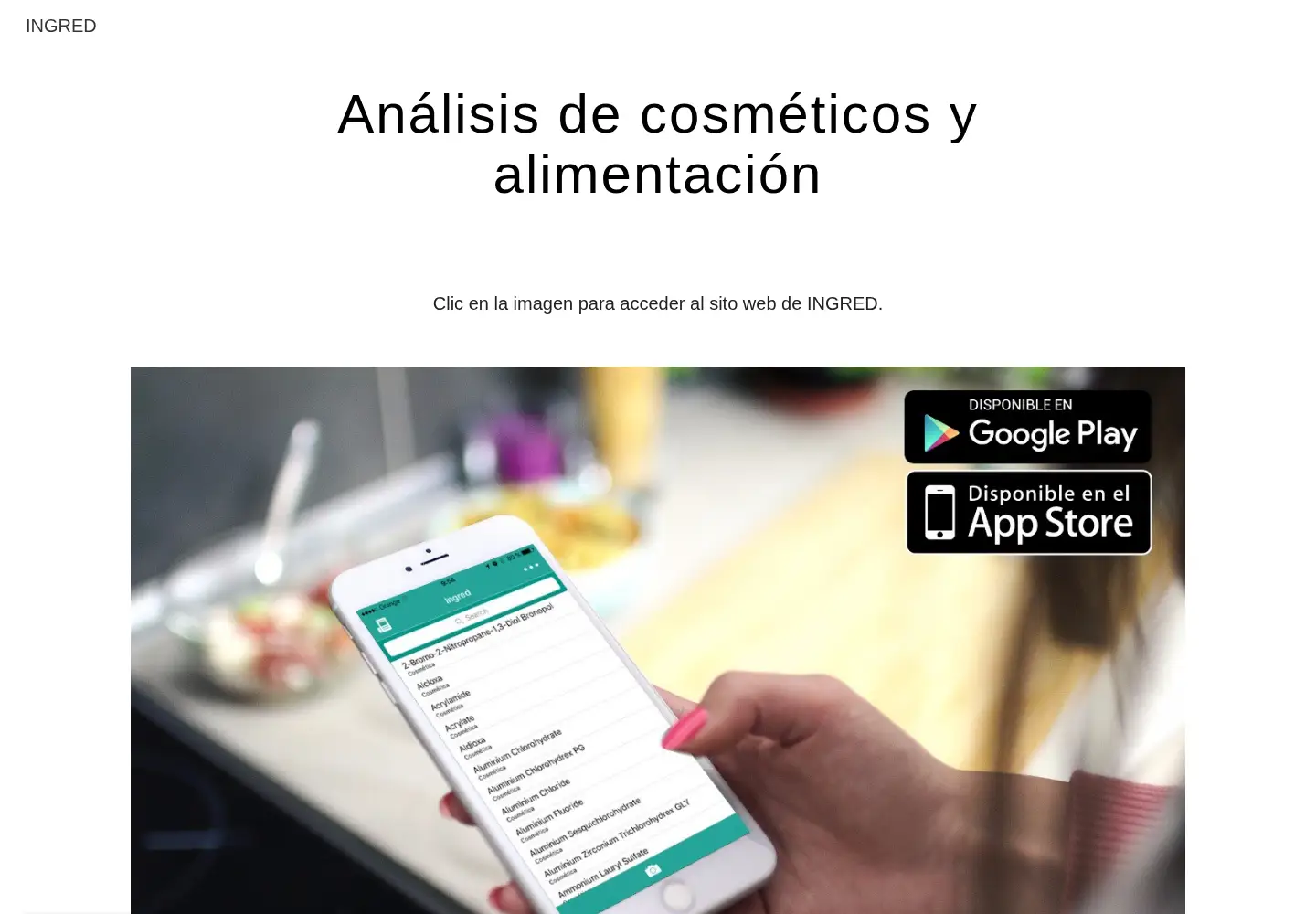 Screenshot of ingred.app