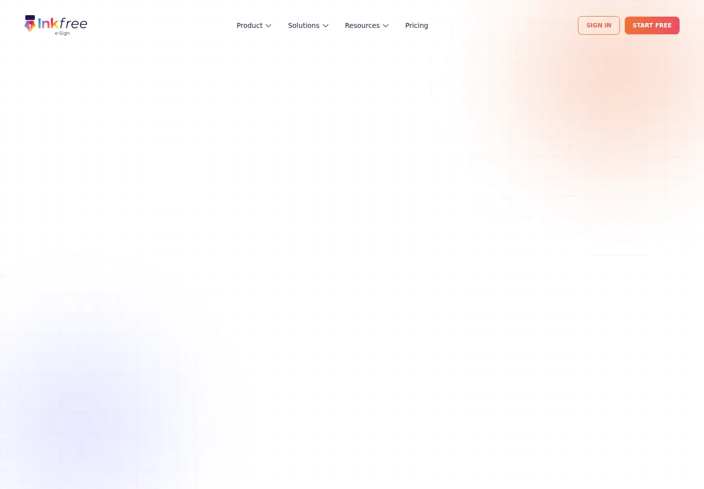 Captured homepage of inkfree.app in the current scan