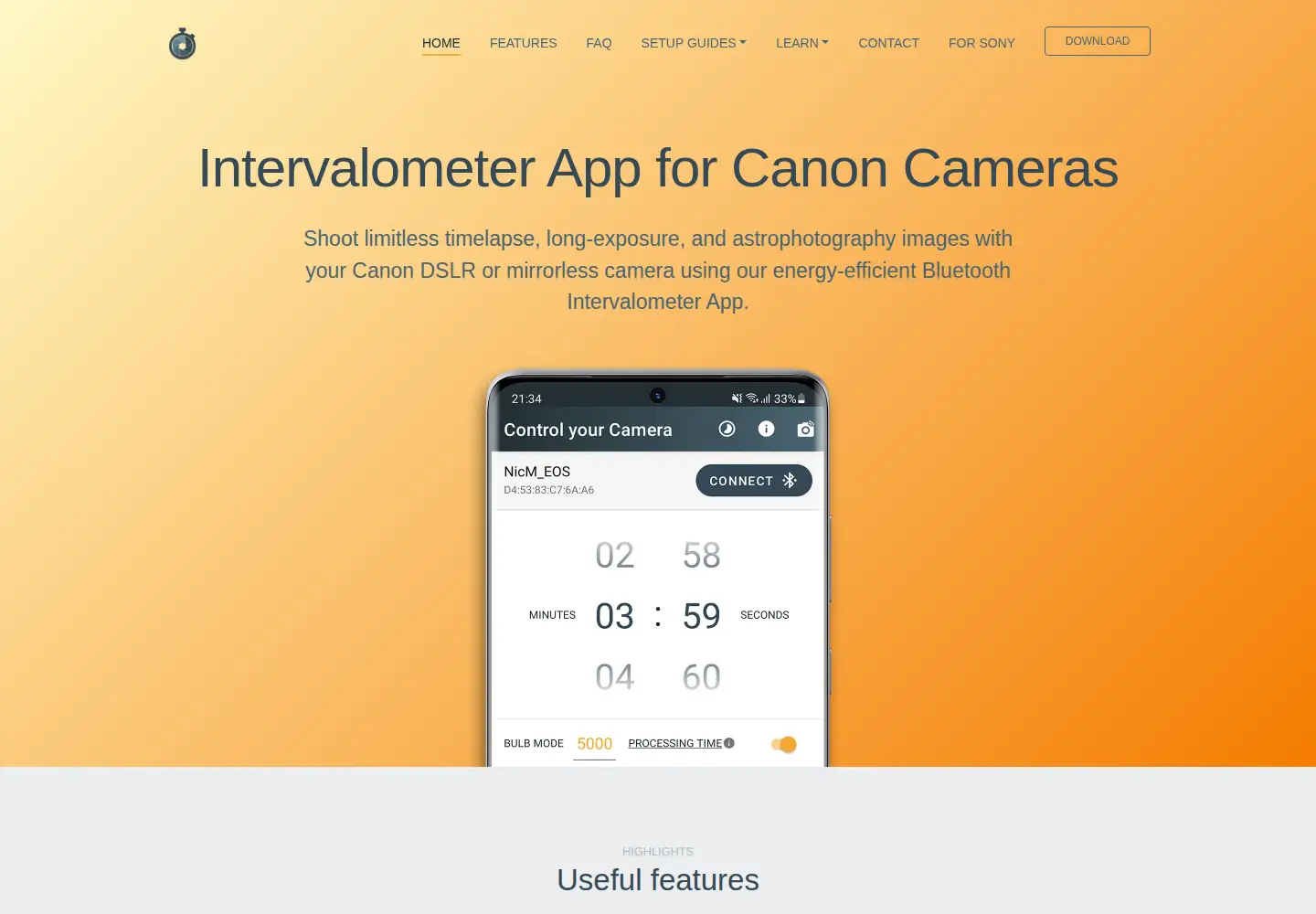 Screenshot of intervalometer.app