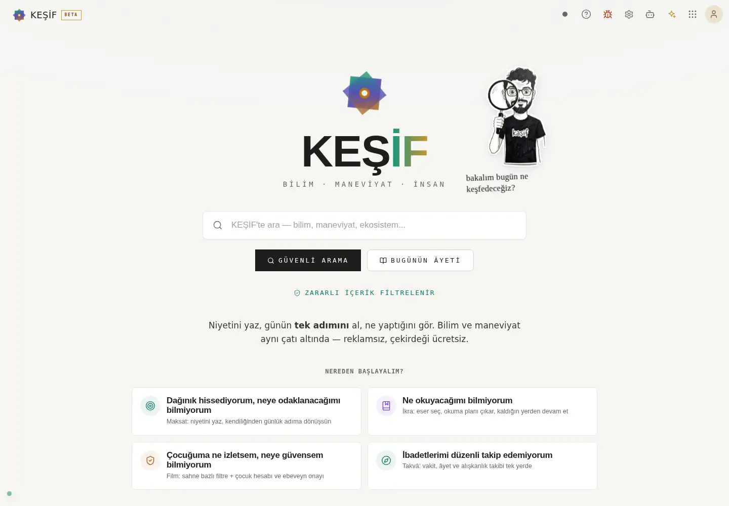 Screenshot of kesif.app