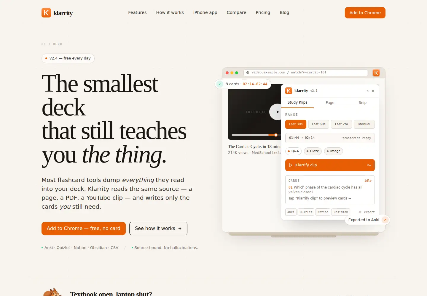 Screenshot of klarrity.app