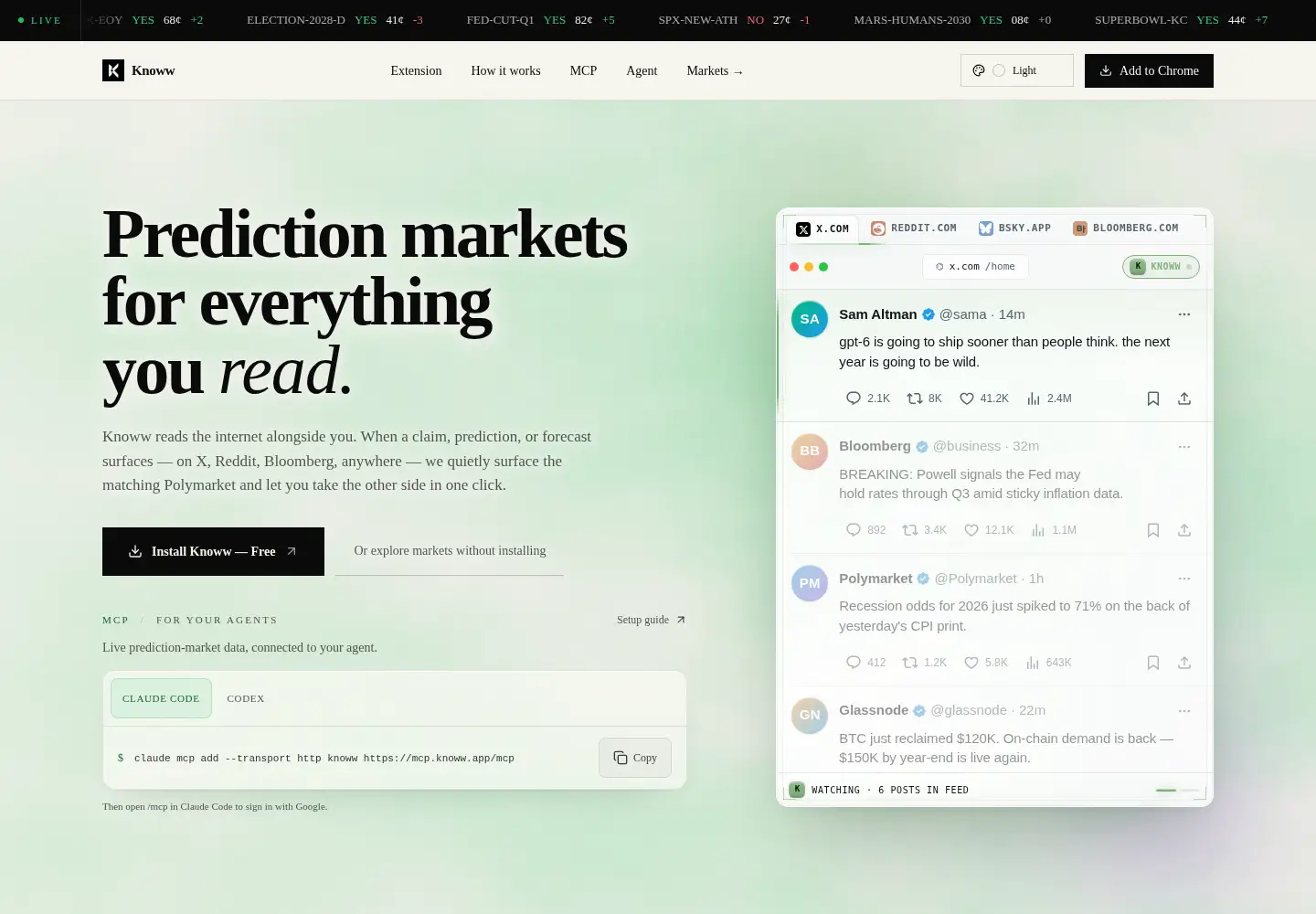Screenshot of knoww.app