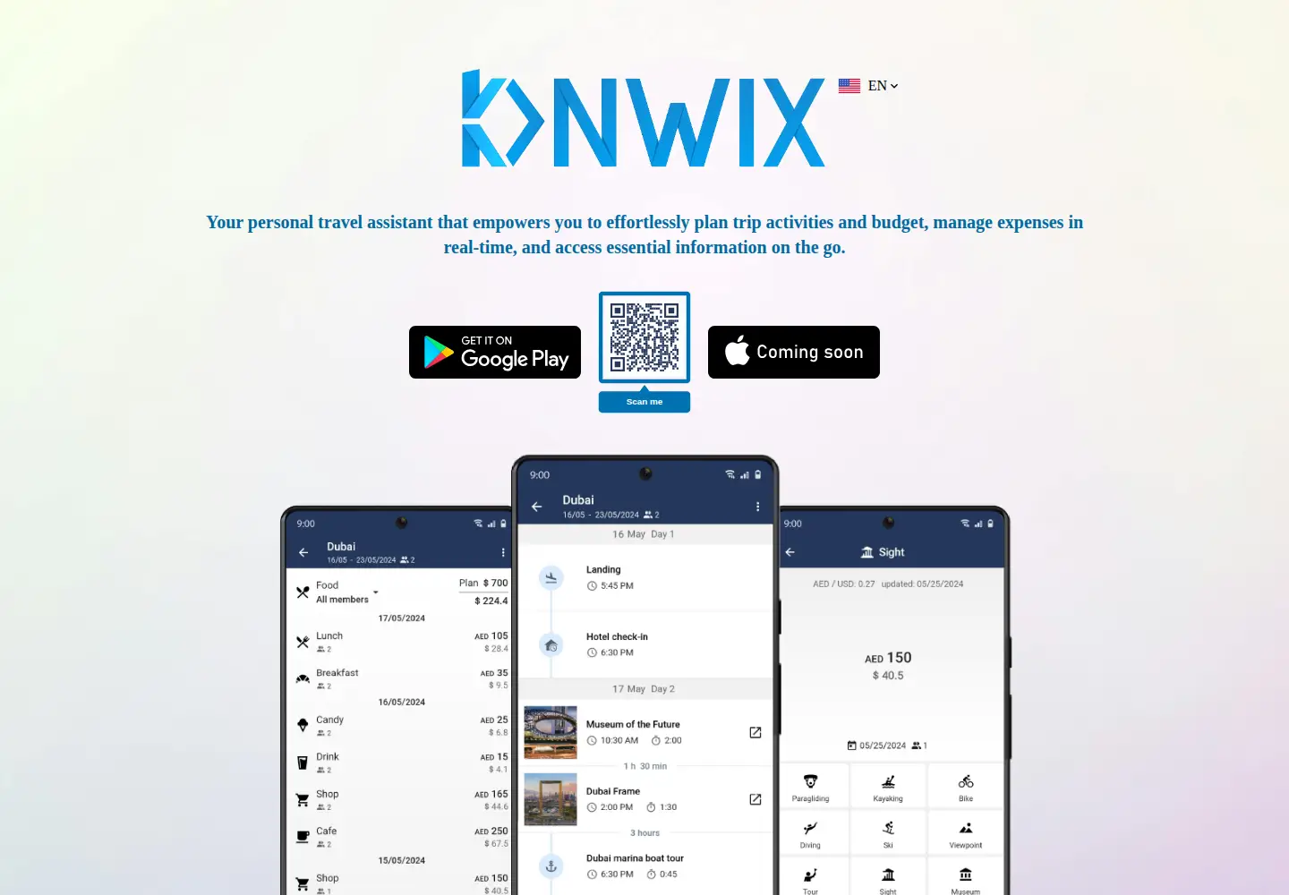 Captured homepage of konwix.app in the current scan