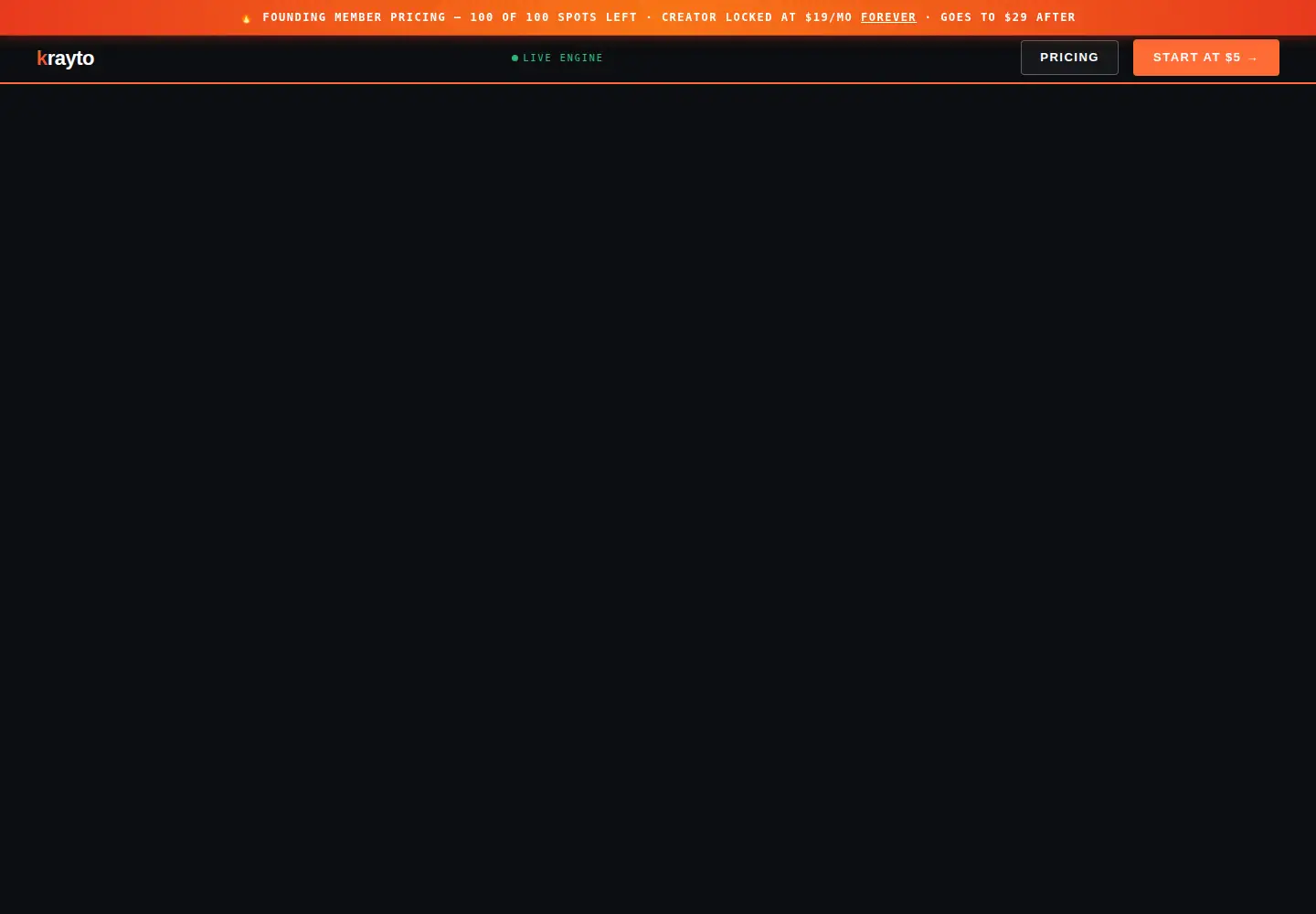Screenshot of krayto.app