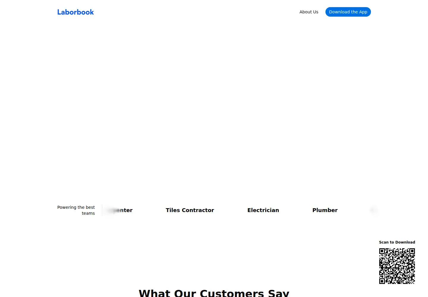Captured homepage of laborbook.app in the current scan