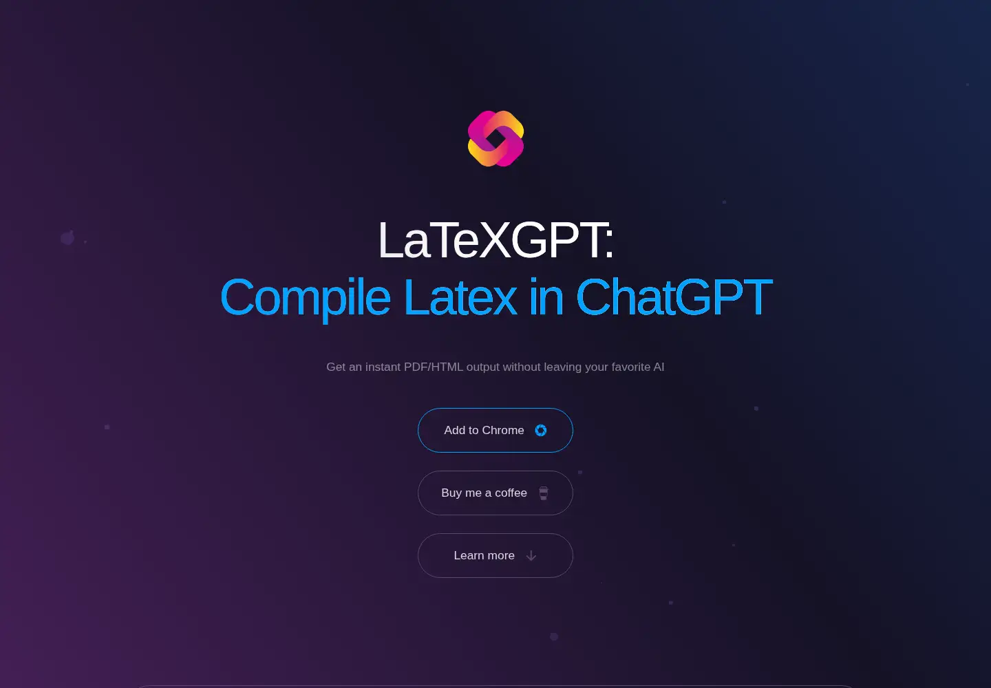 Screenshot of latexgpt.app