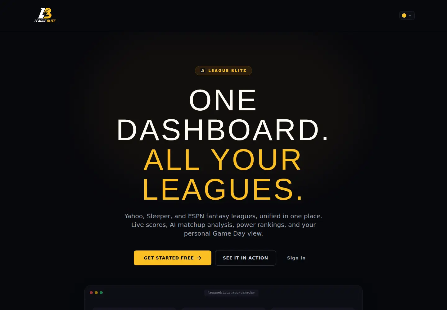 Screenshot of leagueblitz.app