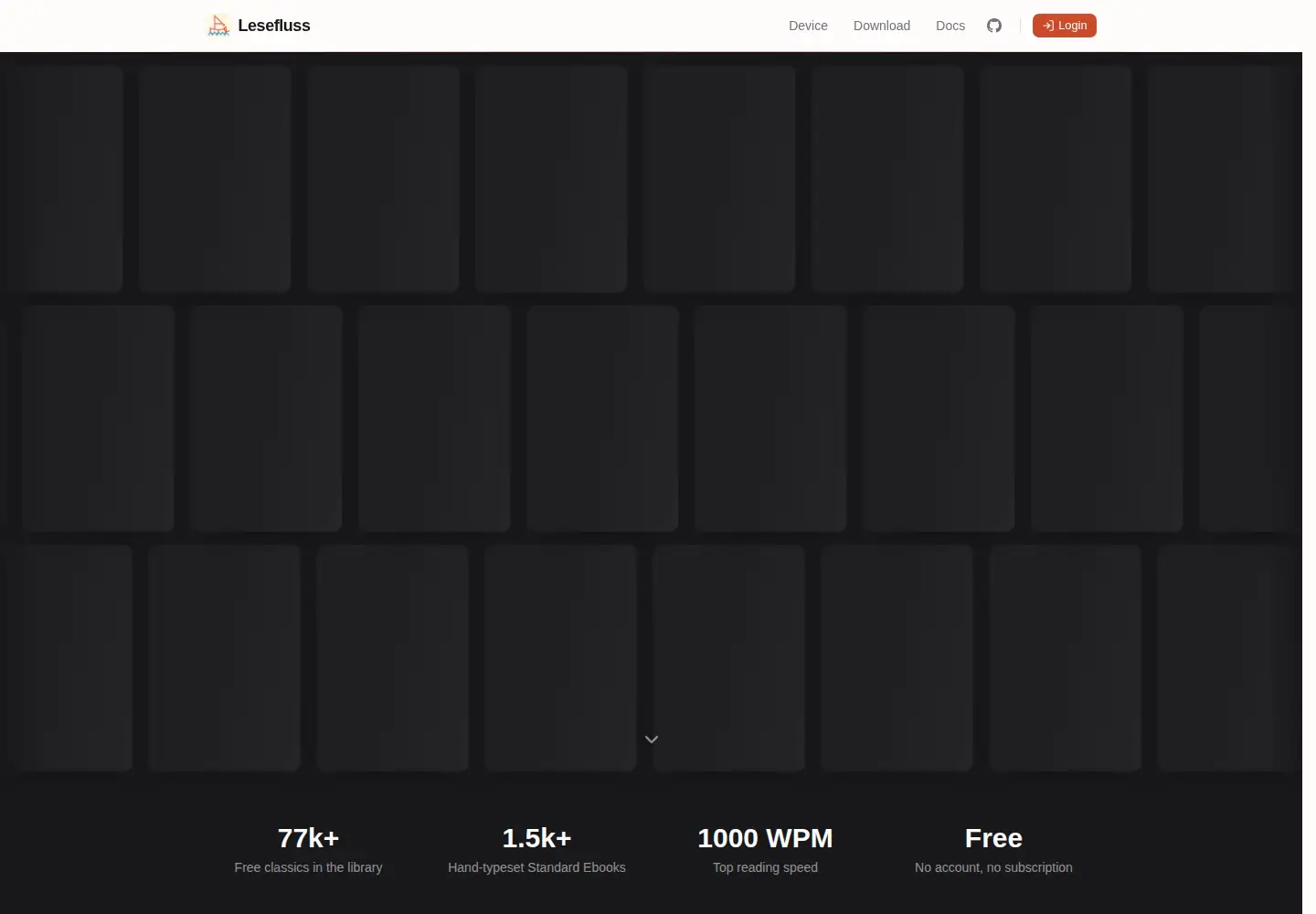 Screenshot of lesefluss.app