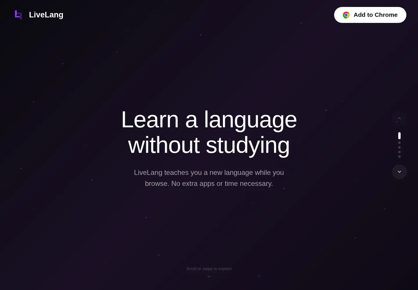 Screenshot of livelang.app