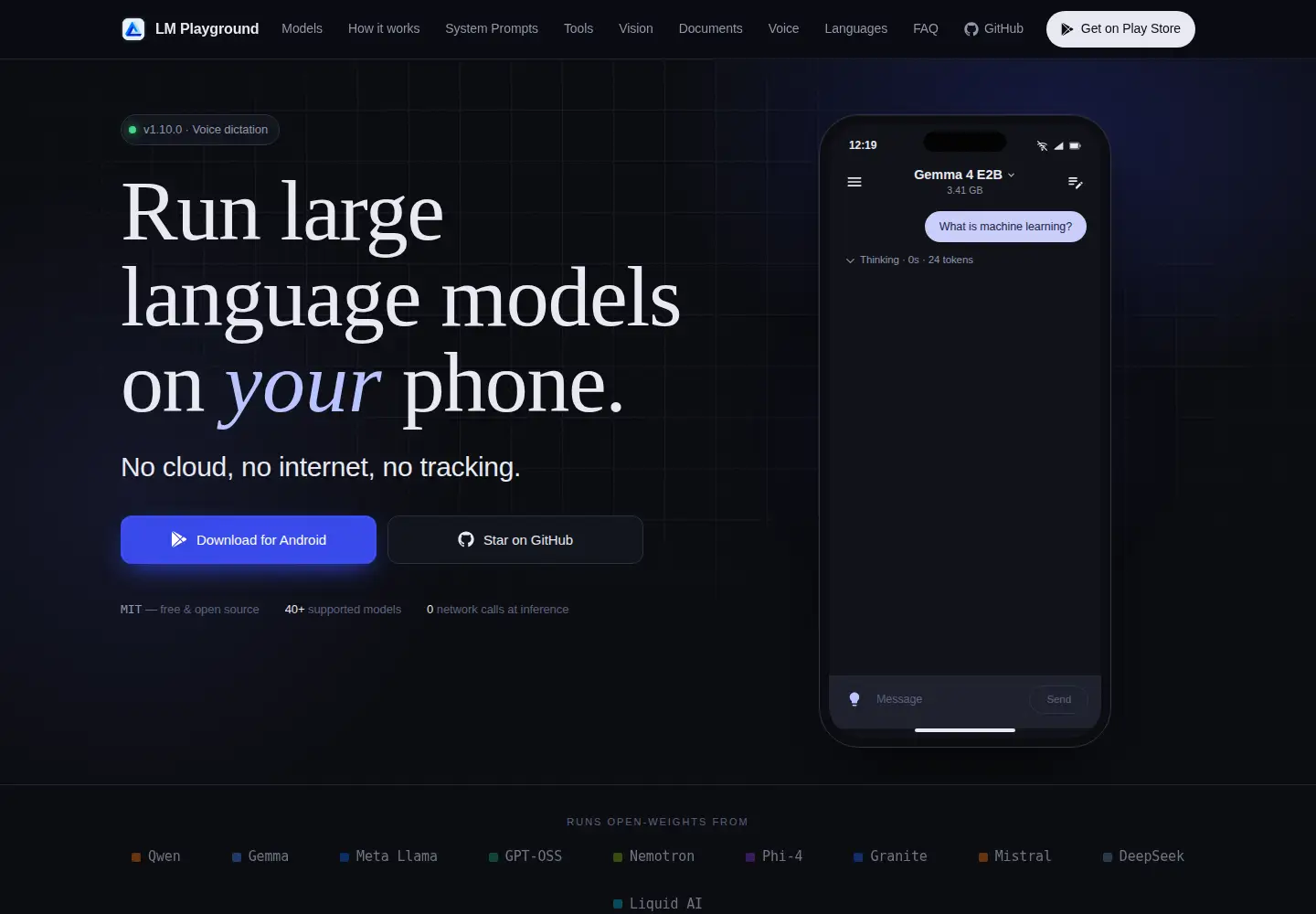 Screenshot of lmplayground.app