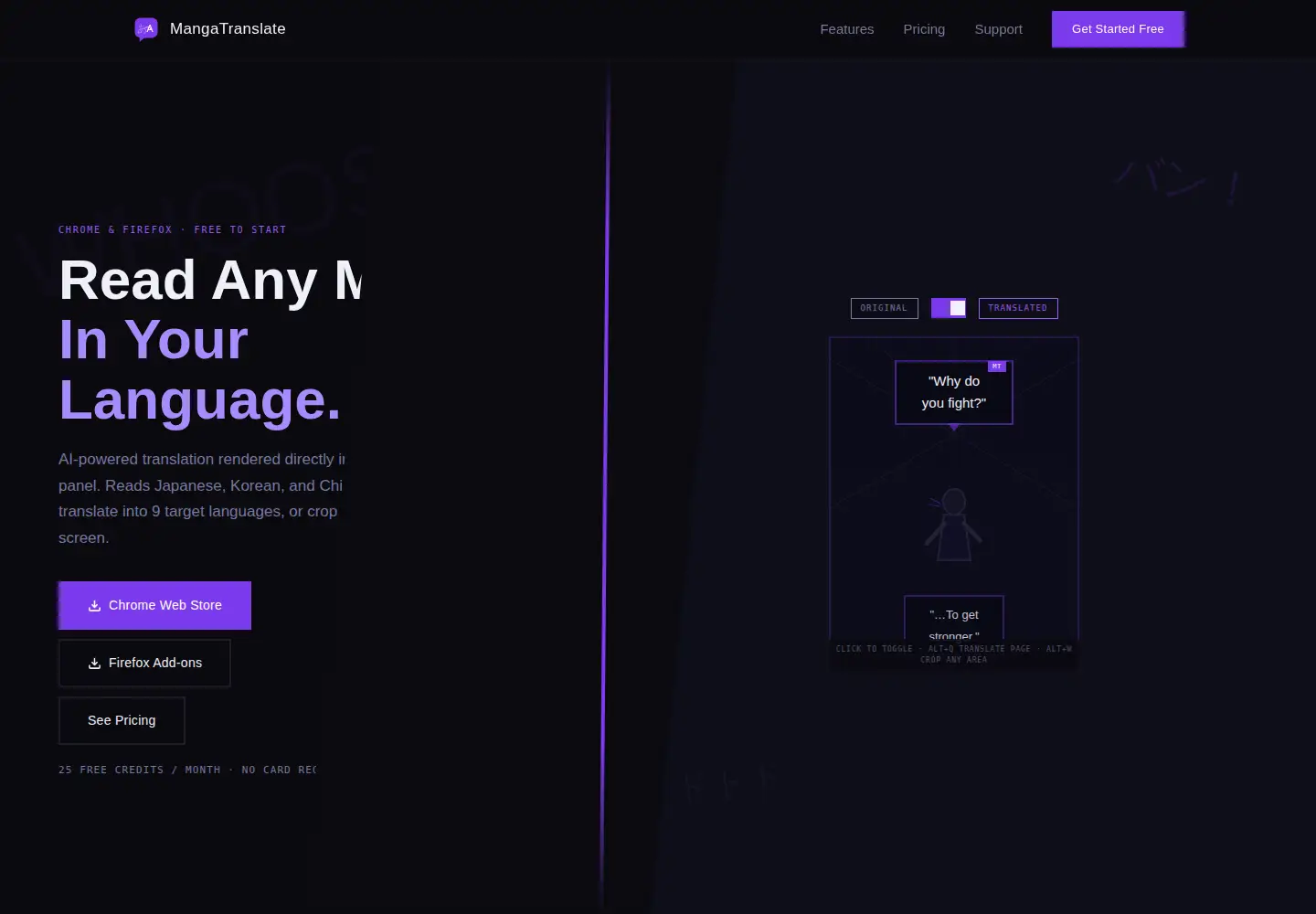 Screenshot of mangatranslate.app