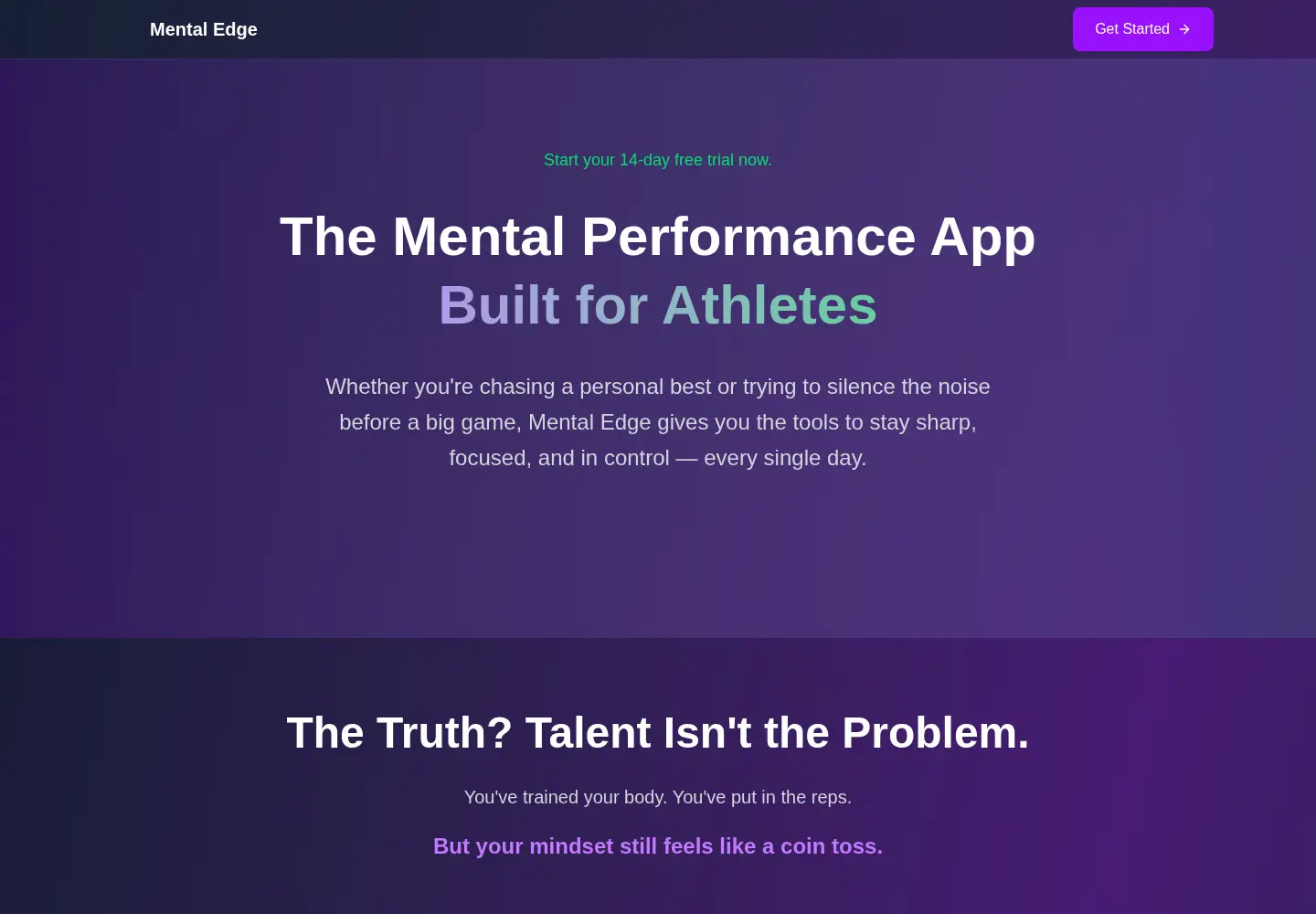 Screenshot of mentaledge.app