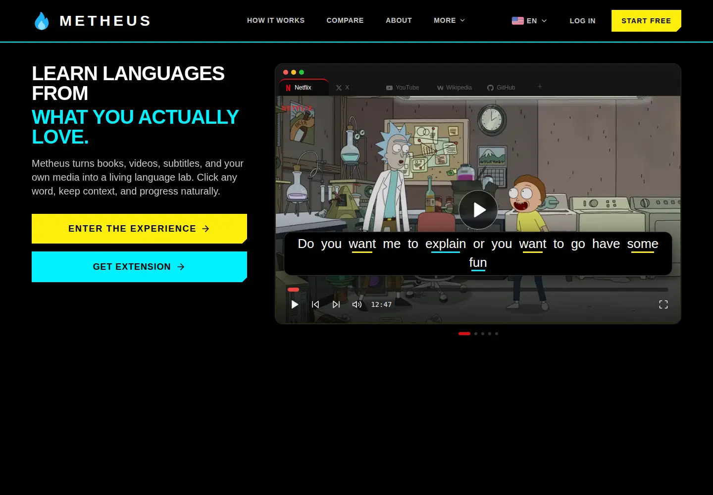 Screenshot of metheus.app