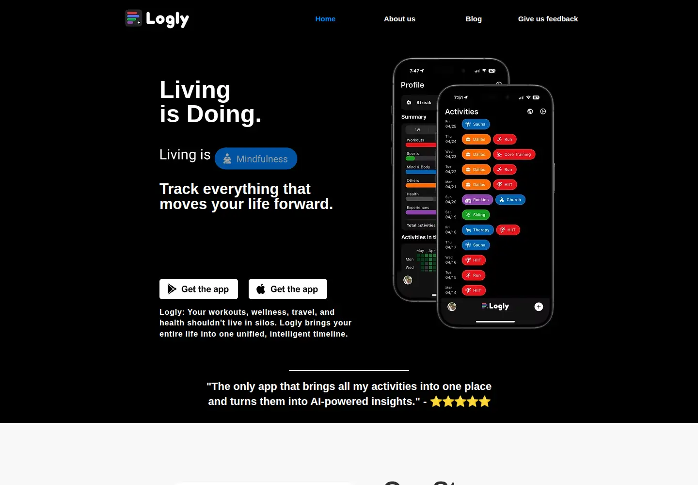 Screenshot of mylogly.app