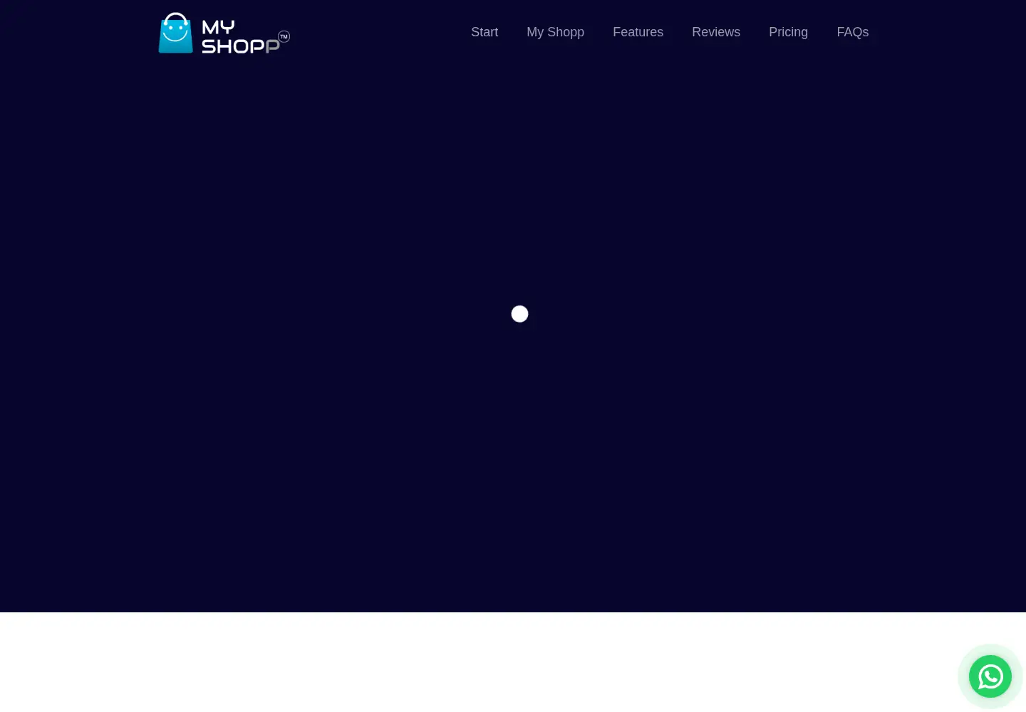 Captured homepage of myshopp.app in the current scan