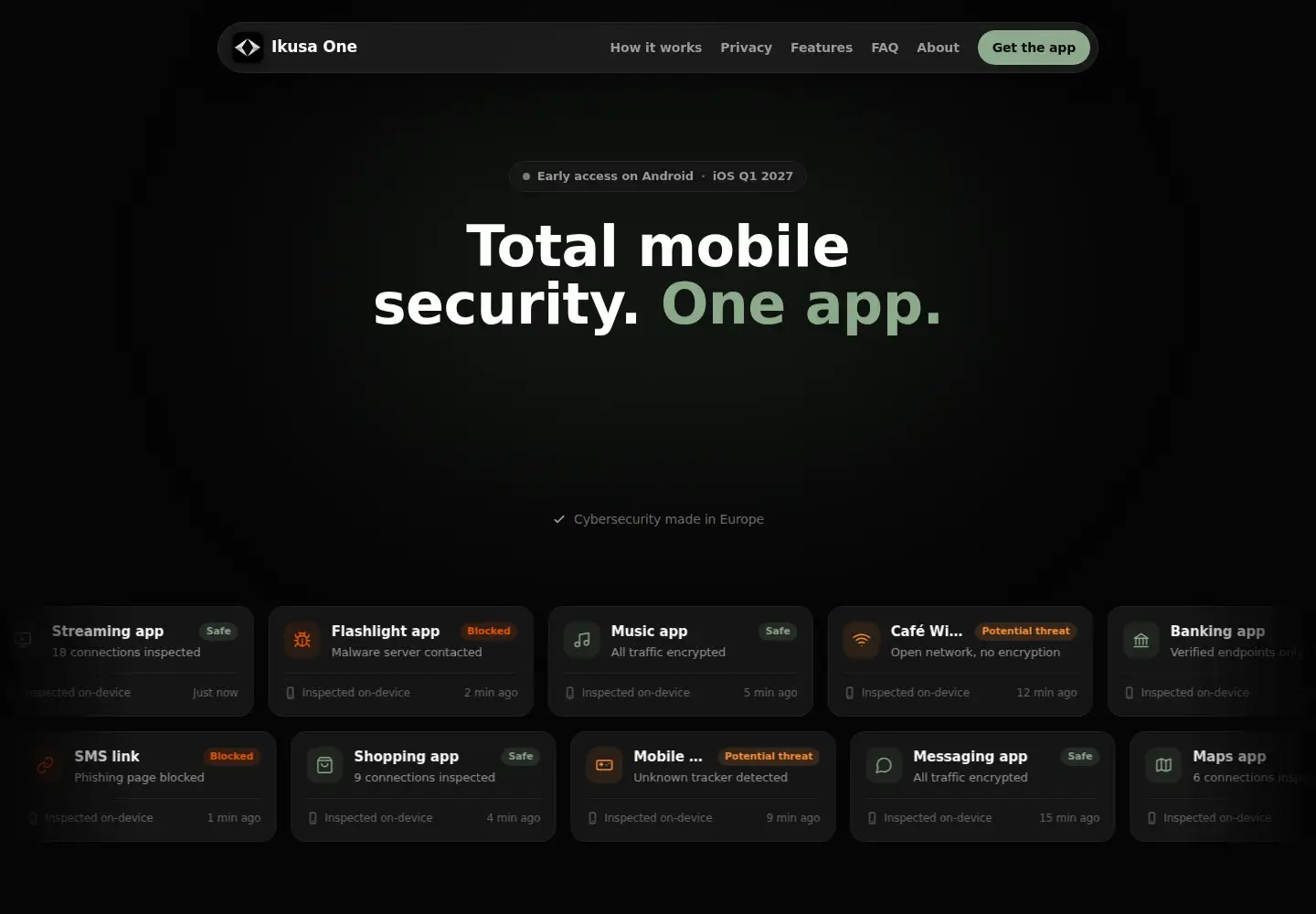Captured homepage of netsamurai.app in the current scan