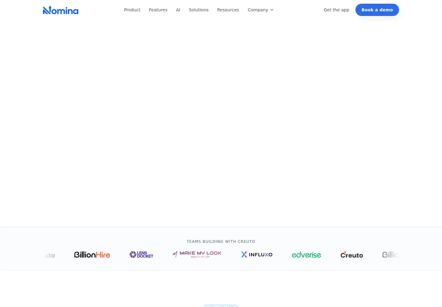 Screenshot of nomina.app