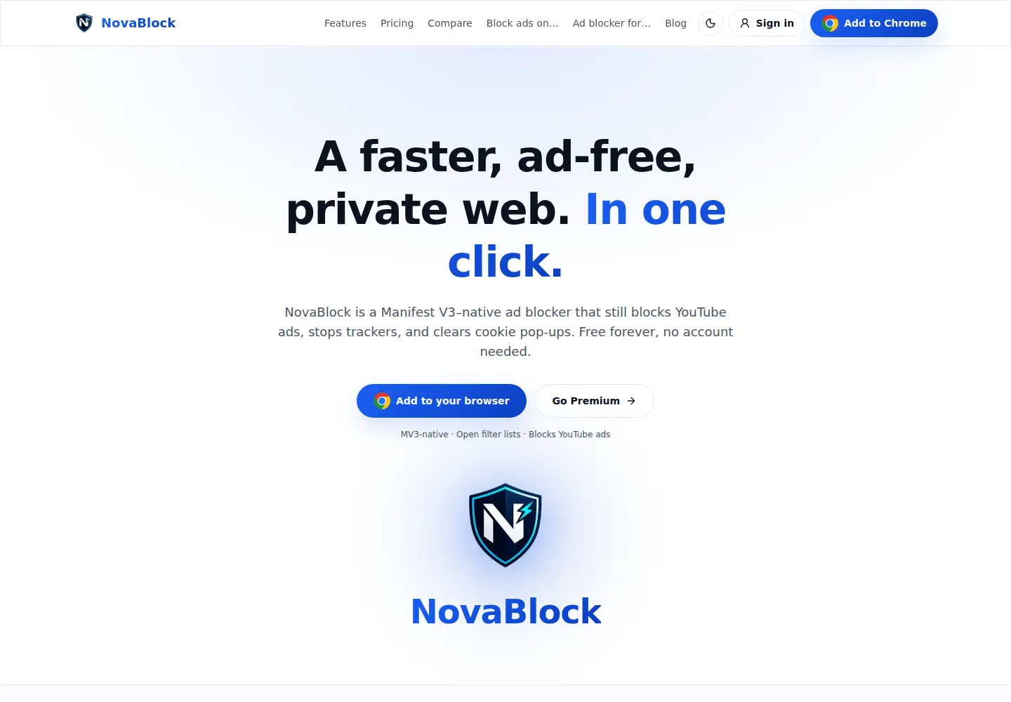 Screenshot of novablock.app
