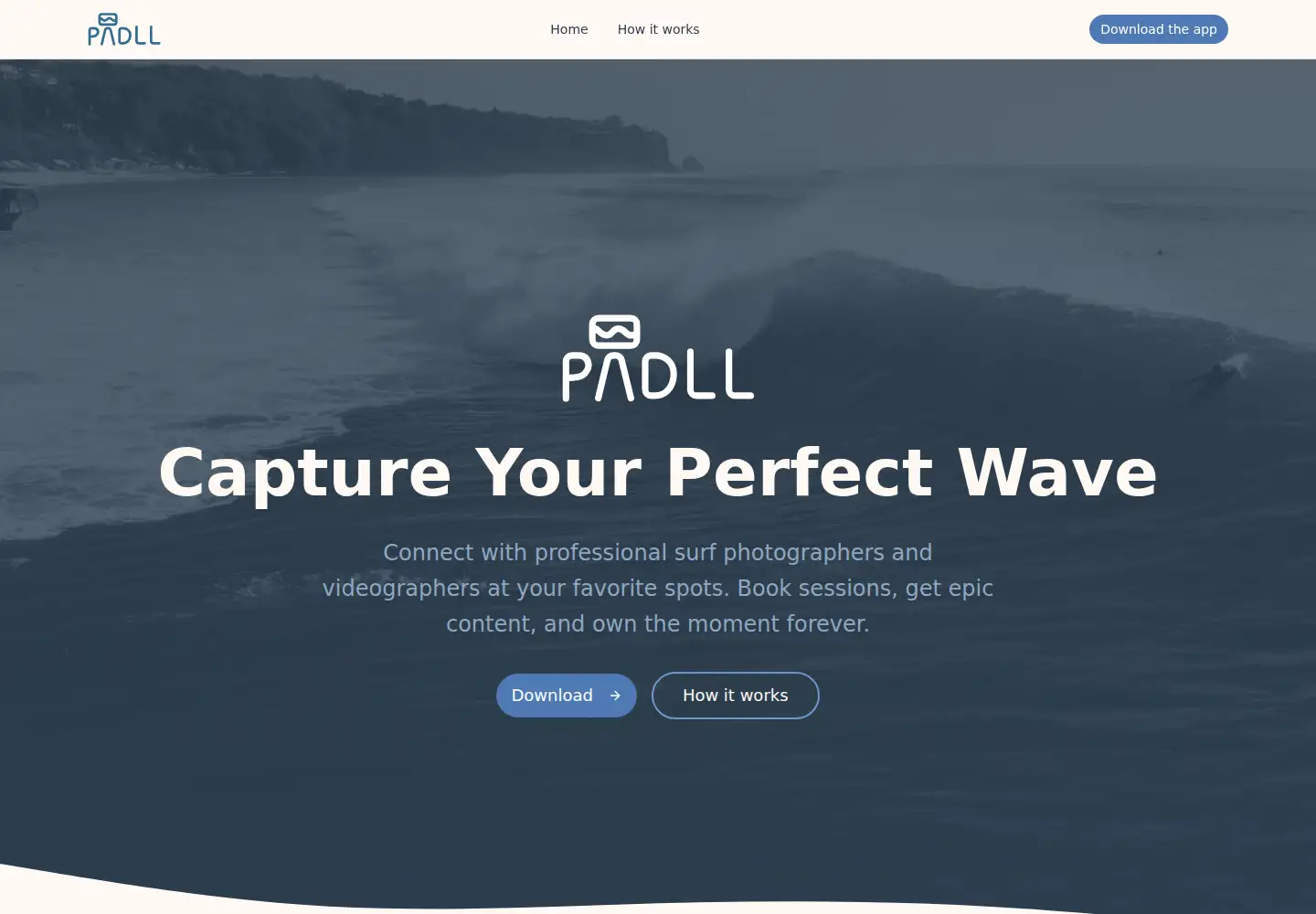 Captured homepage of padll.app in the current scan