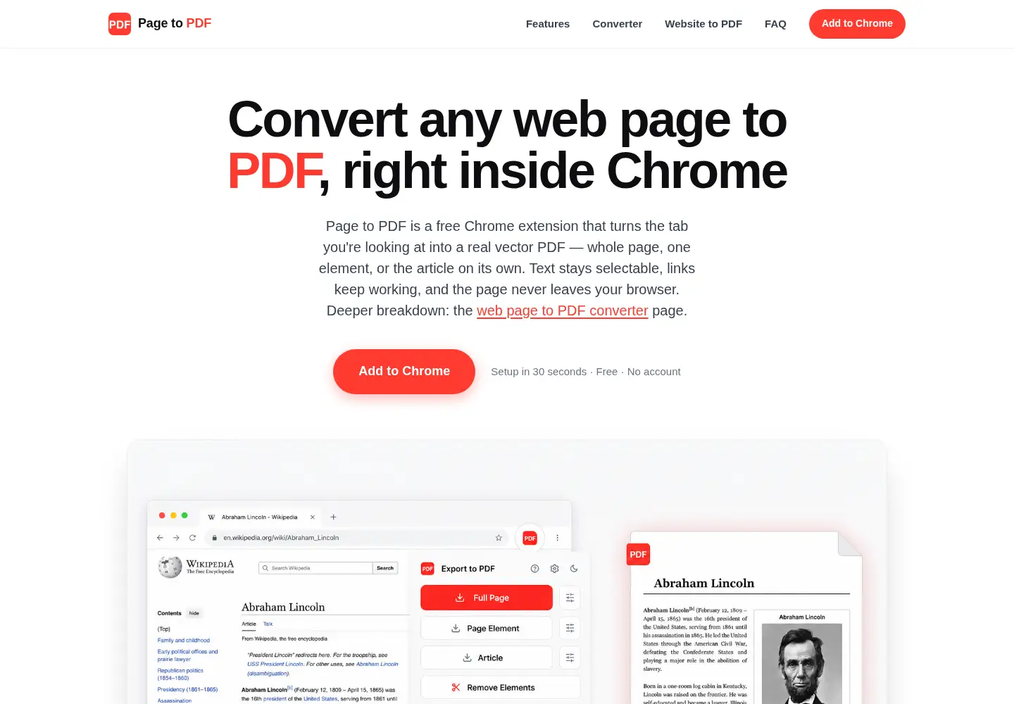 Screenshot of pagetopdf.app