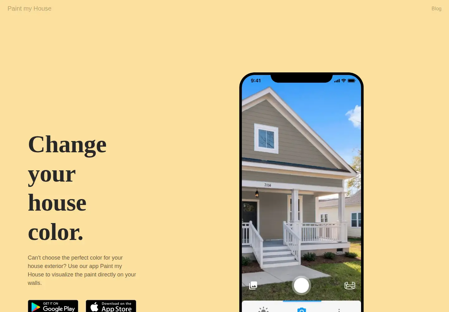 Screenshot of paintmyhouse.app