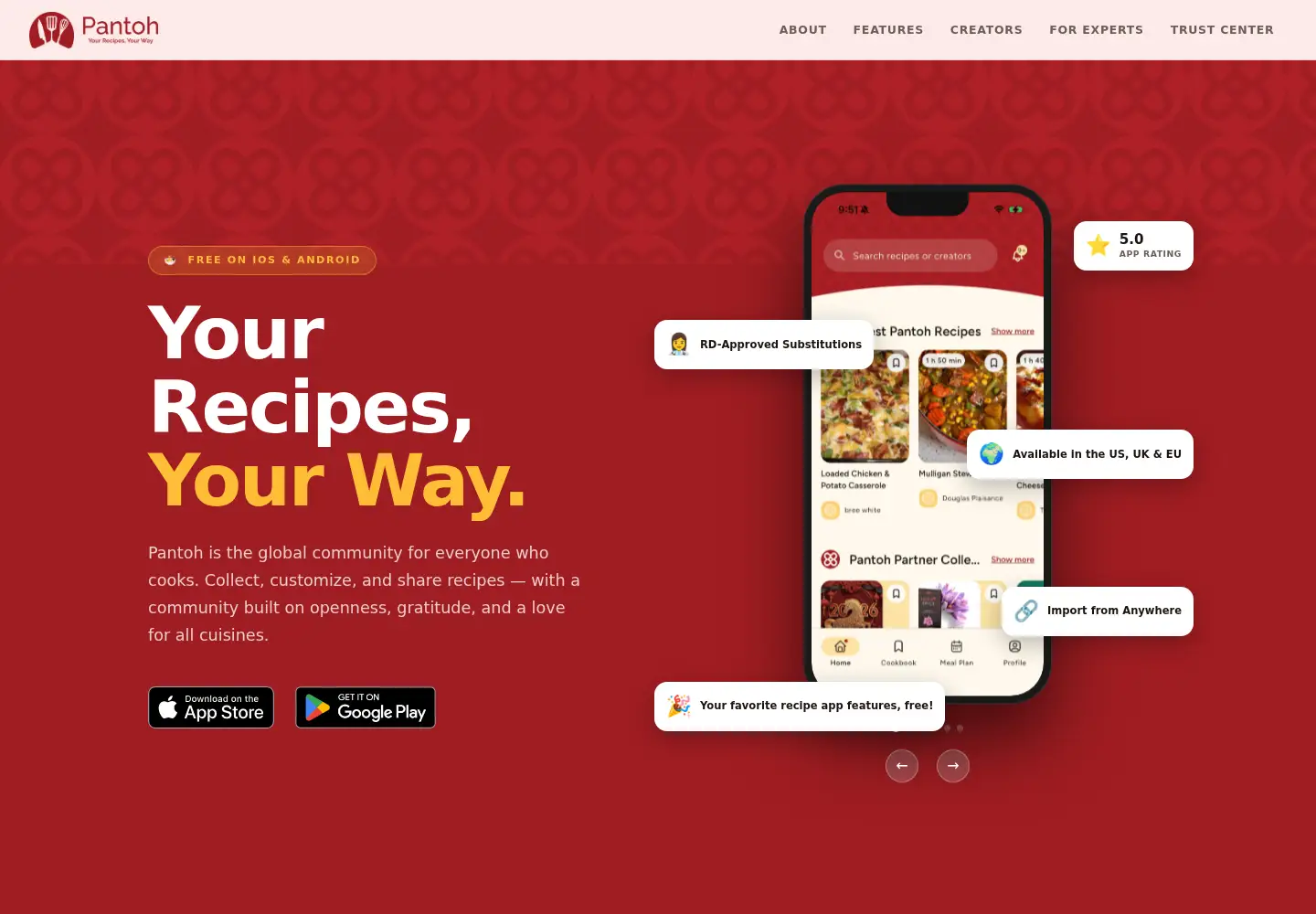 Screenshot of pantoh.app