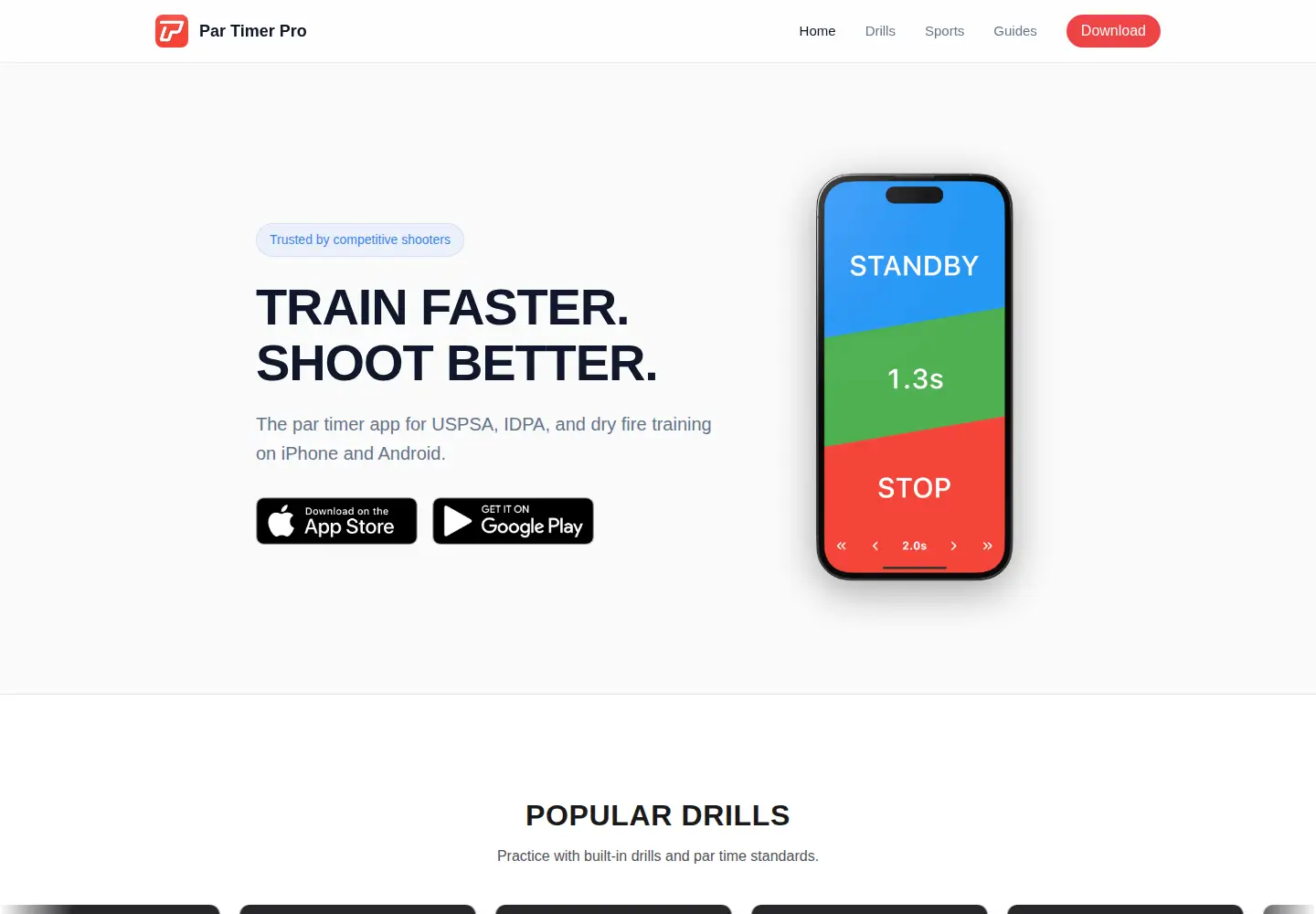Captured homepage of partimerpro.app in the current scan