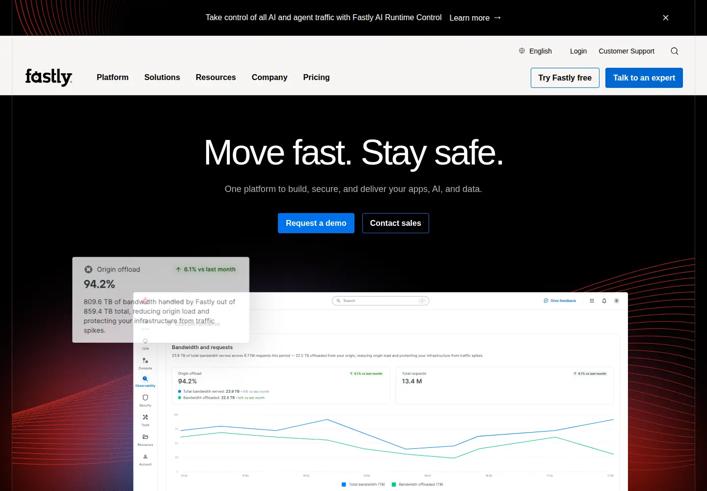 Screenshot of fastly.net