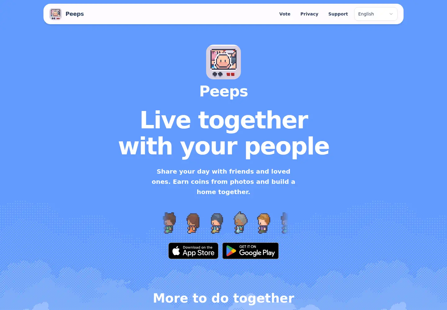 Captured homepage of playpeeps.app in the current scan