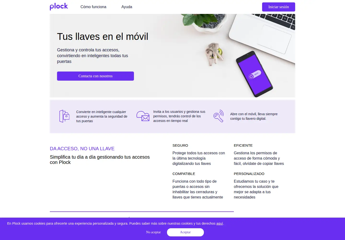 Captured homepage of plock.app in the current scan